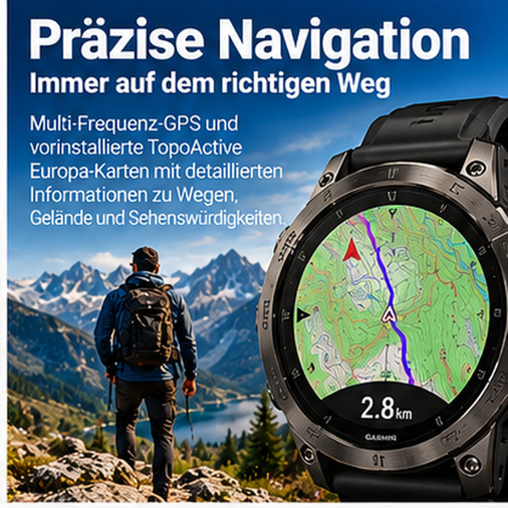 Garmin fēnix 7 Sapphire Solar – GPS-Multisport-Smartwatch