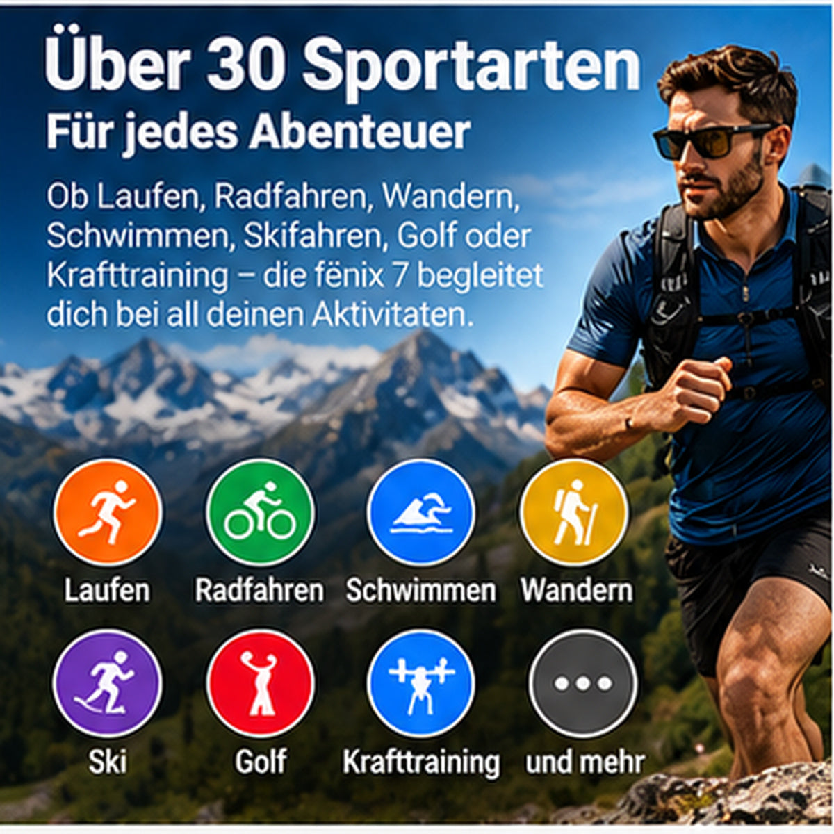 Garmin fēnix 7 Sapphire Solar – GPS-Multisport-Smartwatch