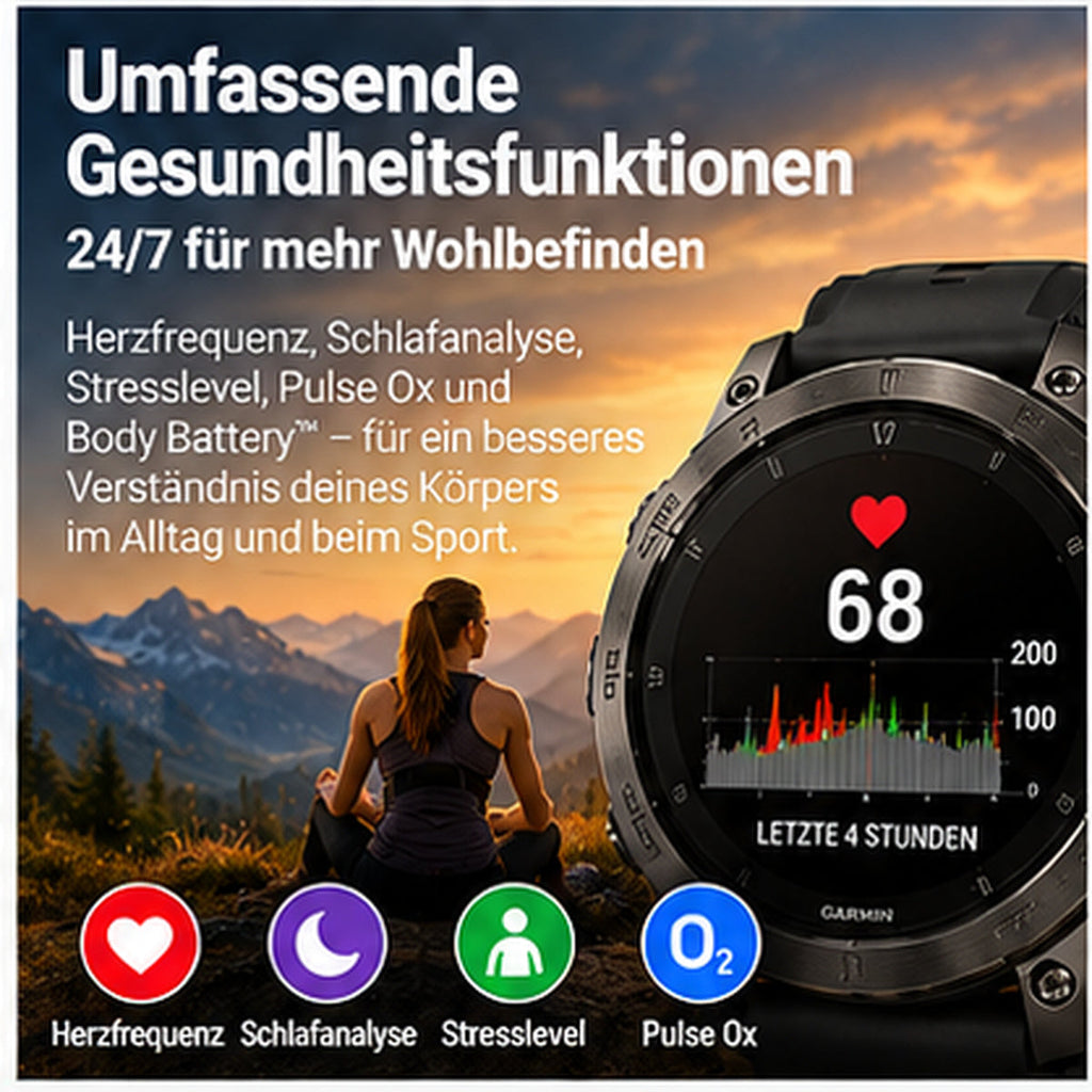 Garmin fēnix 7 Sapphire Solar – GPS-Multisport-Smartwatch