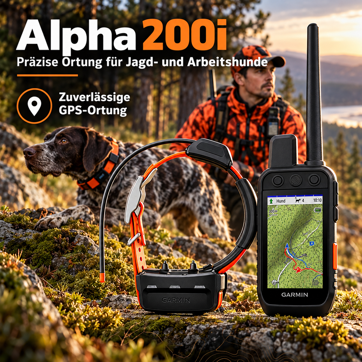 Garmin Alpha GPS Hundetracker mit Halsband für Jagdhunde