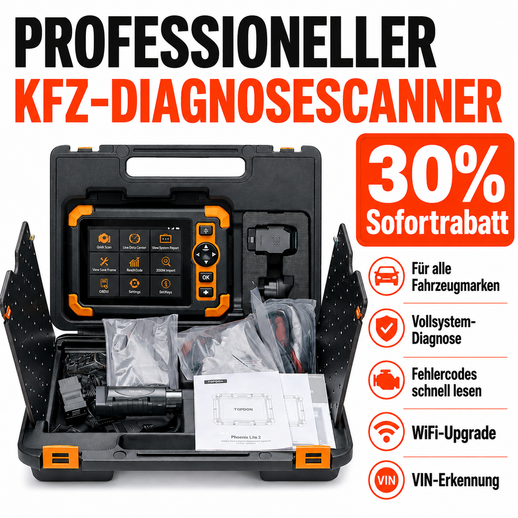 Profi KFZ Diagnosegerät Auto OBD2 Scanner All System Auslesegerät