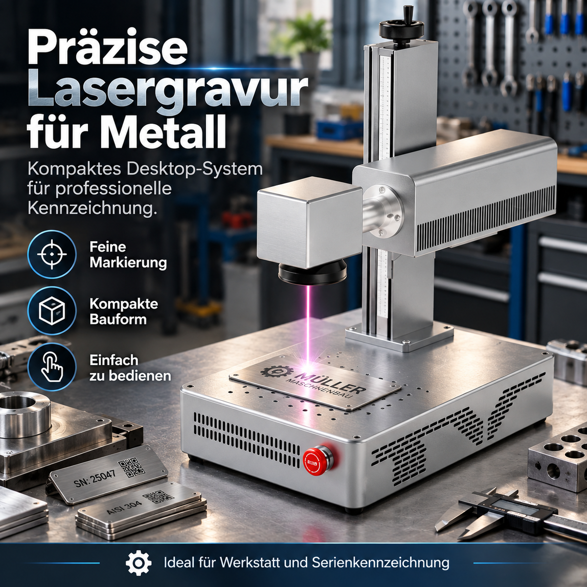 5W UV Laser Graviermaschine 355nm – Laserbeschriftungsmaschine A1